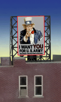 Micro Structures Animated N "Uncle Sam" Window Sign