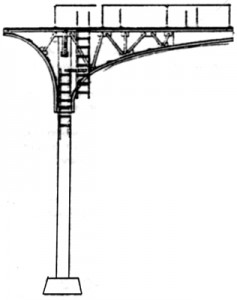 NJ International Bausatz Cantilever Signal Bridge  2 Track  -  schwarz  -