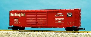 USA Trains 50ft Steel Box Car "Burlington"