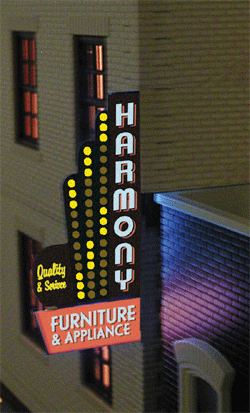 Micro Structures Animated Multi-Graphic Vertical Sign - Downtown Series #2 right