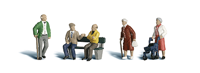 Woodland Scenics Senior Citizens w/Bench