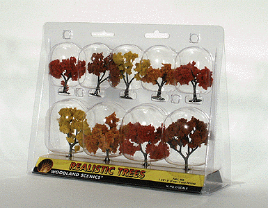 Woodland Scenics Ready Made "Realistic Trees" - Laubbäume -- Herbstfarben (9)