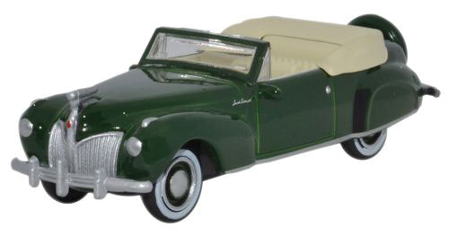 Oxford 1941 Lincoln Continental Convertible Top Down Green