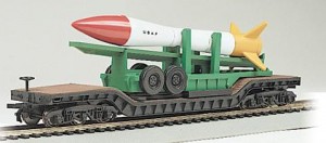 Bachmann N RTR 52' Depressed Center Flat w/Missle "US Air Force"
