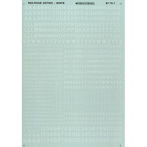 Microscale Letters & Numbers, Gothic/White