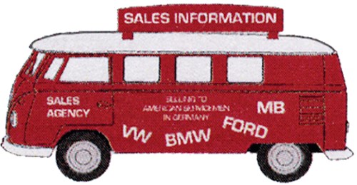 Brekina 1960-63 Volkswagen Kombi T1b Passenger Van Service Truck