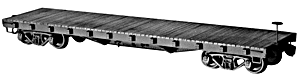 Tichy Train Group 40' 50-Ton AC&F Flat Car -- Undecorated Single Car  "Undecorated"