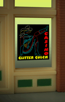 Micro Structures Animated Neon Billboards "Glitter Gulch "