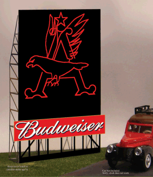 Micro Structures Animated Neon Billboards "Budweiser Eagle""