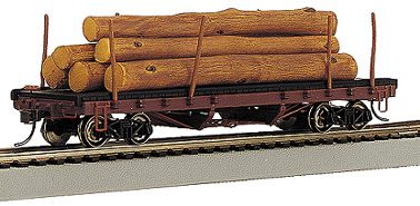 Bachmann Silver Series  40' Log Car 1935 - 1960 mit Ladung