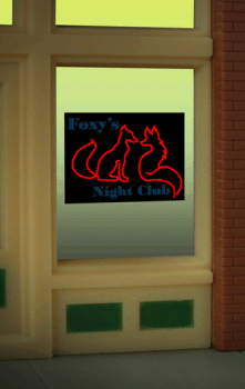 Micro Structures Animated Neon Billboards  "Foxy's"
