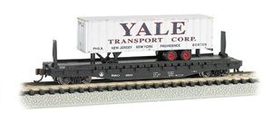 Bachmann N 52'6" Flatcar ATLANTIC COAST LINE with YALE TRAILER "Atchison, Topeka and Santa Fe"